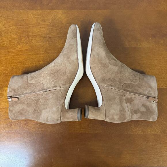 Vince Womens Hilda Low Heel Leather Suede Ankle Boots Light Fawn Tan Size 6 NWOB - Picture 6 of 10